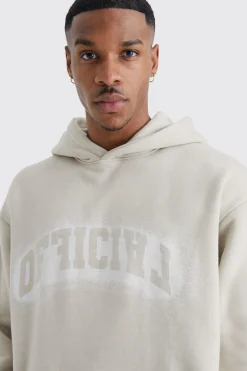 Oversized Official Spray Print Tracksuit | BoohooMAN UK