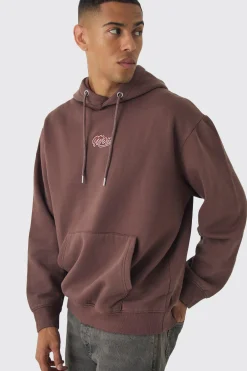 Oversized Official Washed Hoodie | BoohooMAN UK