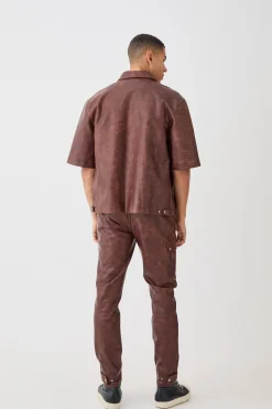 Oversized Ombre Pu Set | BoohooMAN UK