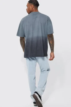 Oversized Ombre Statue Printed T-shirt | BoohooMAN UK