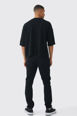Oversized Open Stitch Biggie License Printed Knitted T-shirt | BoohooMAN UK