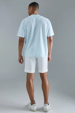 Oversized Ottoman Rib T-Shirt | BoohooMAN UK