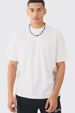 Oversized Over Seams Branded T-shirt | BoohooMAN UK