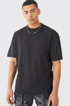 Oversized Over Seams Branded T-shirt | BoohooMAN UK