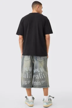 Oversized Over Seams Gothic Dove Graphic T-shirt | BoohooMAN UK