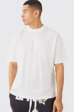 Oversized Over Seams Moto Sport T-shirt | BoohooMAN UK
