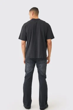 Oversized Over Seams Varsity LA Graphic T-shirt | BoohooMAN UK