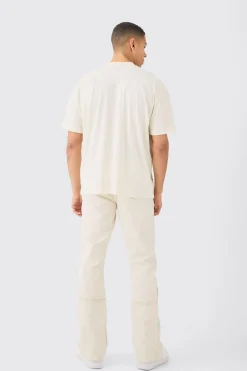 Oversized Over Seams Varsity Graphic T-shirt | BoohooMAN UK