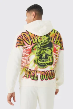 Oversized Over The Seams Official Tour Back Graphic Tracksuit | BoohooMAN UK