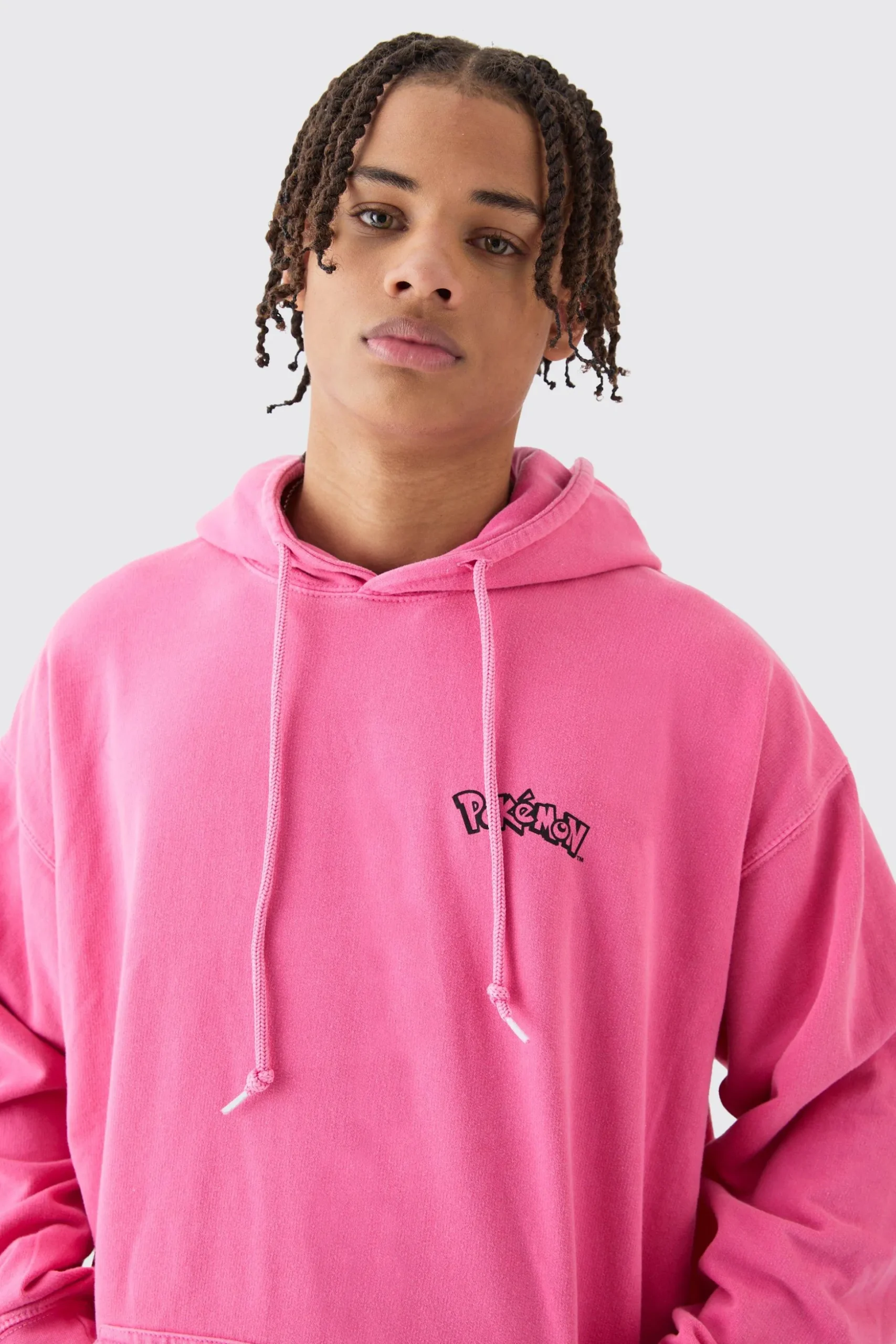 Oversized Overdye Pokemon Sylveon License Hoodie | BoohooMAN UK