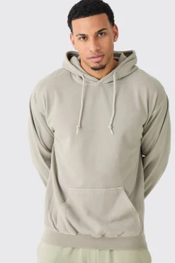 Oversized Overdye Space Graphic Hoodie | BoohooMAN UK