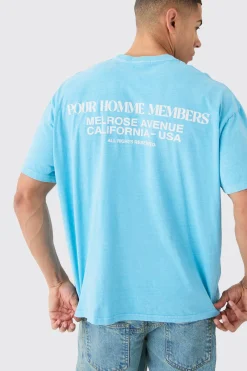 Oversized Overdyed Graphic T-shirt | BoohooMAN UK