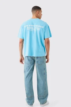 Oversized Overdyed Graphic T-shirt | BoohooMAN UK