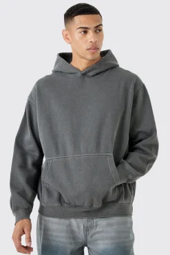 Oversized Overdyed Lmtd Graphic Hoodie | BoohooMAN UK