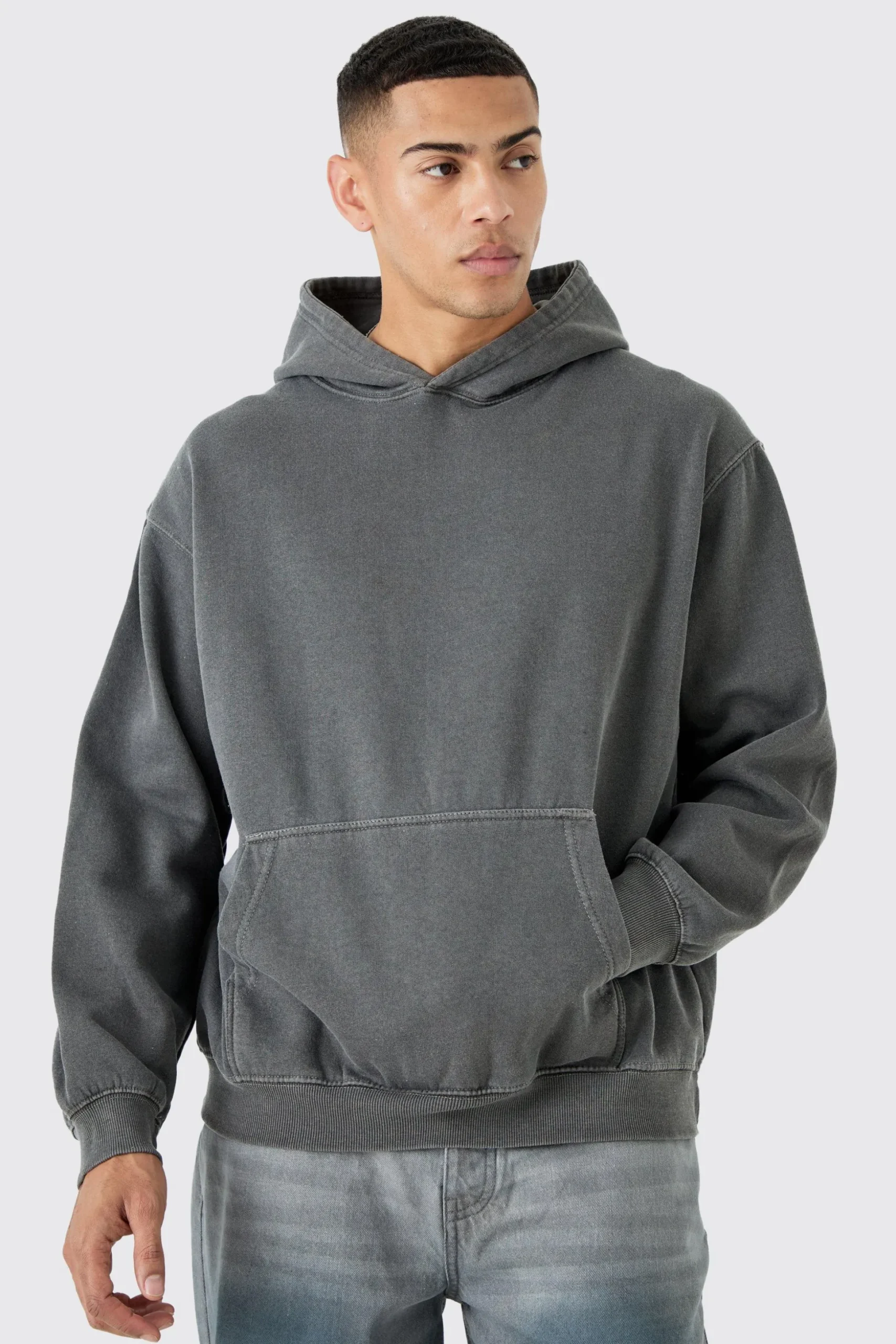 Oversized Overdyed Lmtd Graphic Hoodie | BoohooMAN UK