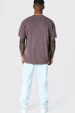 Oversized Overdyed Skull Graphic T-shirt | BoohooMAN UK