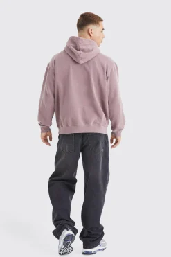 Oversized Overdyed Worldwide Hoodie | BoohooMAN UK