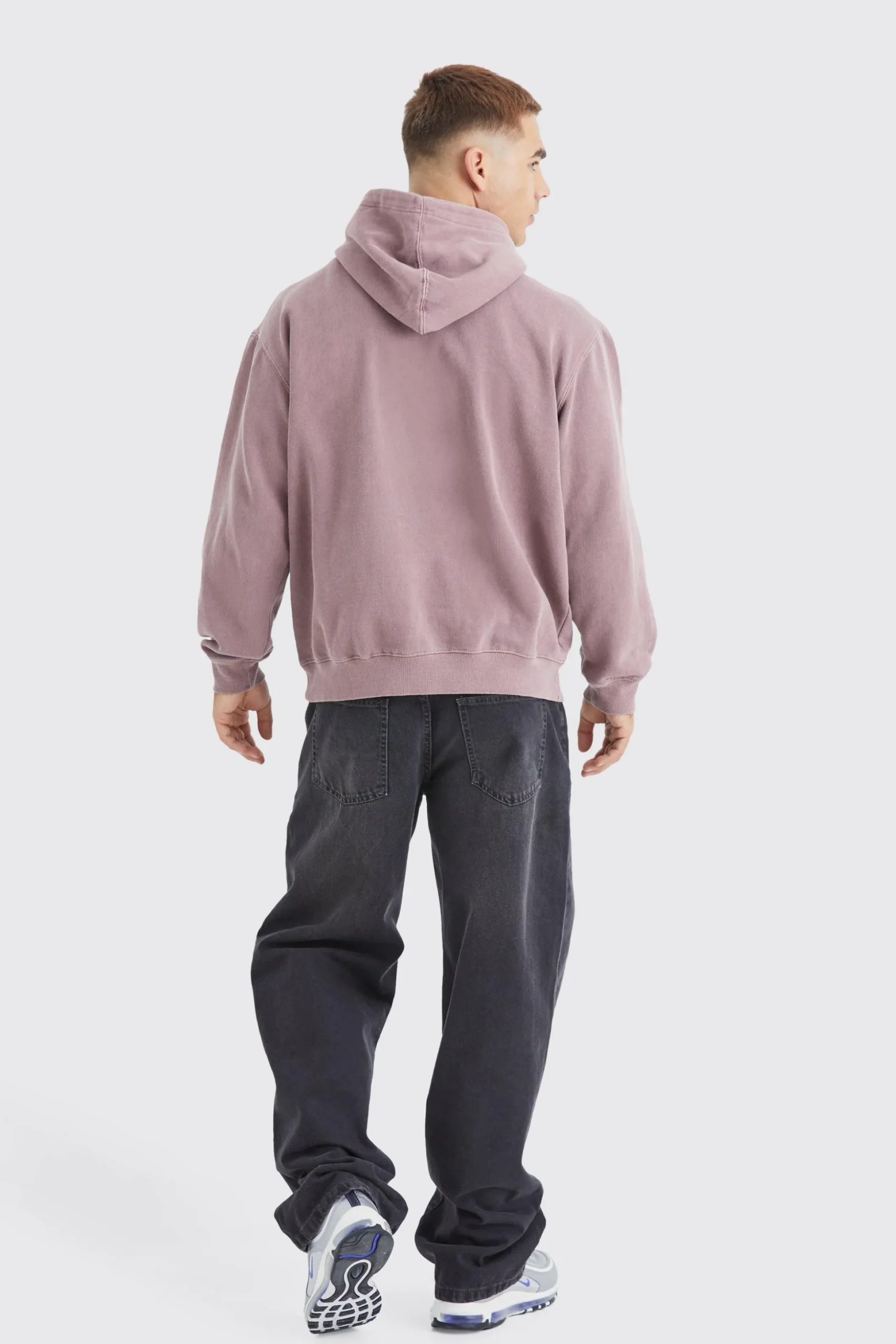 Oversized Overdyed Worldwide Hoodie | BoohooMAN UK