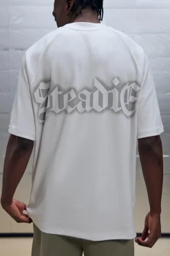 Oversized Overseam Steadie Spray Graphic T-shirt | BoohooMAN UK