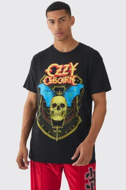 Oversized Ozzy Osbourne License Print T-Shirt | BoohooMAN UK