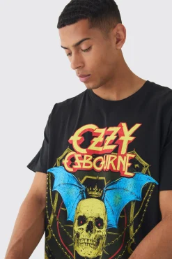 Oversized Ozzy Osbourne License Print T-Shirt | BoohooMAN UK