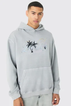 Oversized Paradise Hoodie | BoohooMAN UK