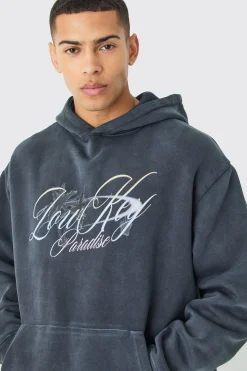 Oversized Paradise Hoodie | BoohooMAN UK