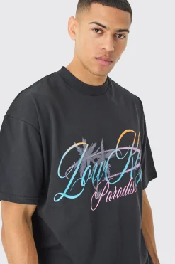 Oversized Paradise T-shirt | BoohooMAN UK