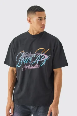 Oversized Paradise T-shirt | BoohooMAN UK