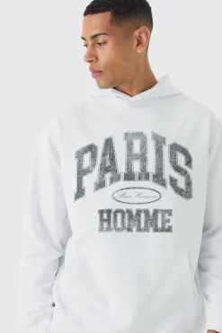 Oversized Paris Hoodie | BoohooMAN UK