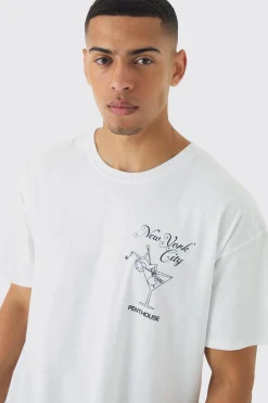Oversized Penthouse Magazine License T-Shirt | BoohooMAN UK