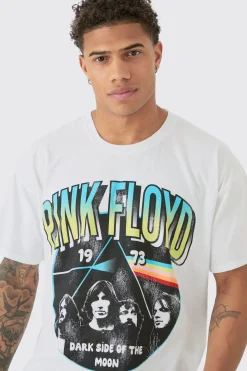 Oversized Pink Floyd Boxy Tour License T-shirt | BoohooMAN UK