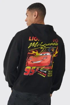 Oversized Pixar Cars License Print Hoodie | BoohooMAN UK