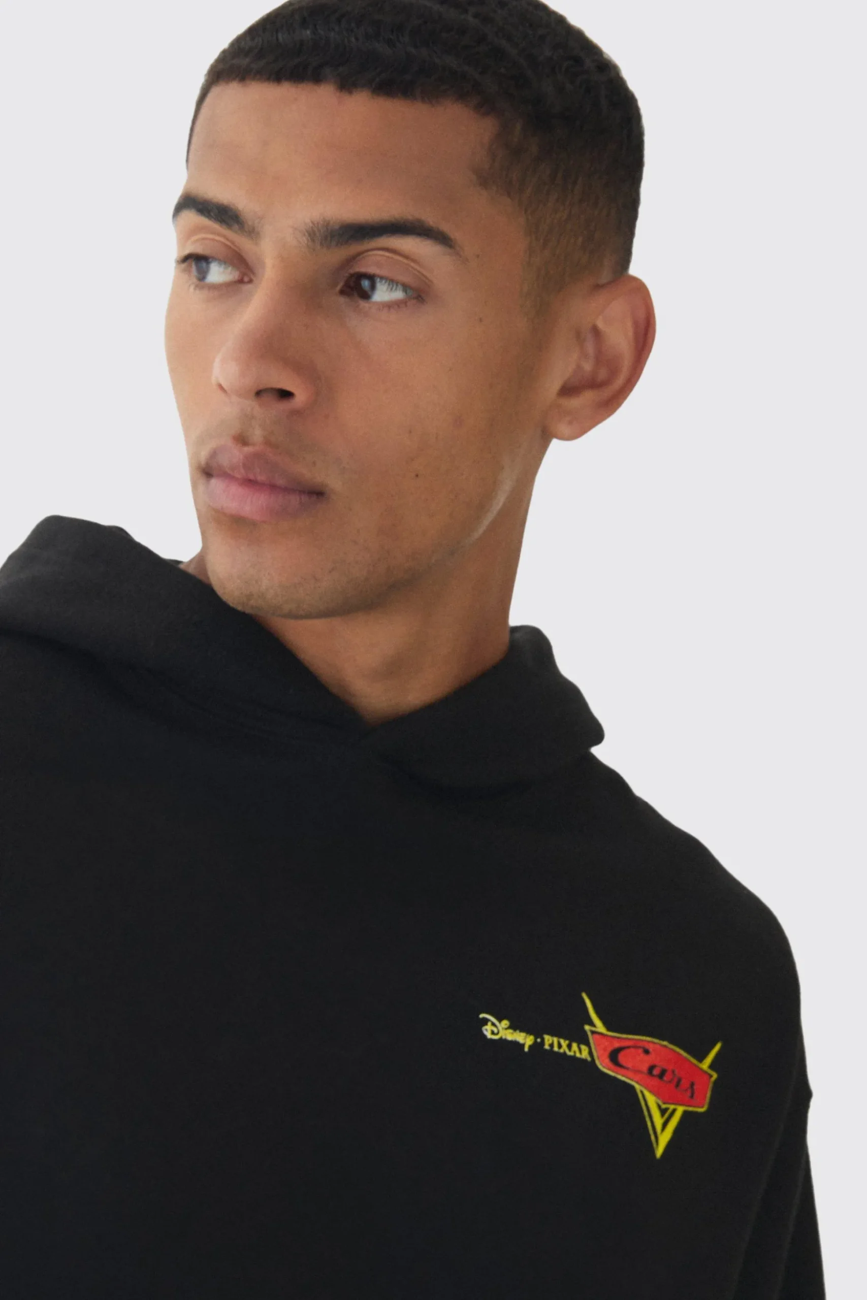 Oversized Pixar Cars License Print Hoodie | BoohooMAN UK