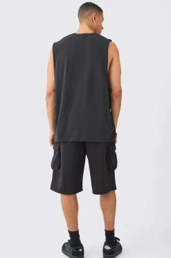 Oversized Planet Graphic Tank | BoohooMAN UK