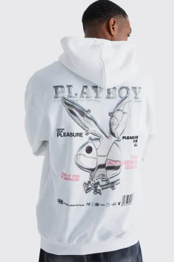 Oversized Playboy License Hoodie | BoohooMAN UK