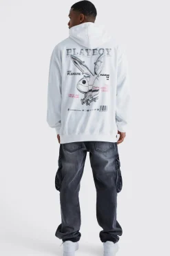 Oversized Playboy License Hoodie | BoohooMAN UK