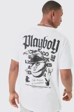 Oversized Playboy License T-shirt | BoohooMAN UK