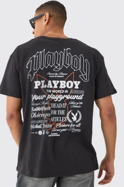 Oversized Playboy License T-shirt | BoohooMAN UK