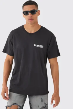 Oversized Playboy License T-shirt | BoohooMAN UK