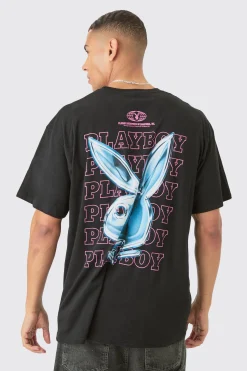 Oversized Playboy License T-shirt | BoohooMAN UK
