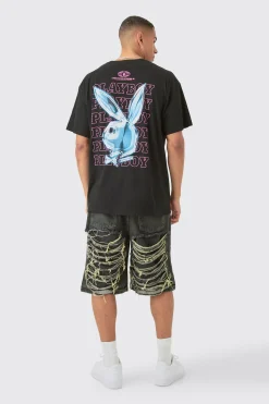 Oversized Playboy License T-shirt | BoohooMAN UK