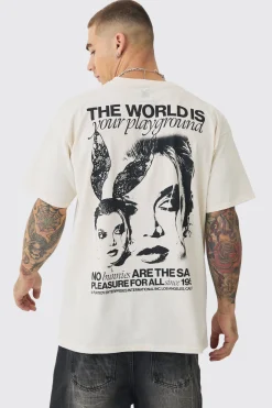 Oversized Playboy License Print T-shirt | BoohooMAN UK