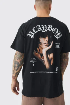 Oversized Playboy License Print T-shirt | BoohooMAN UK