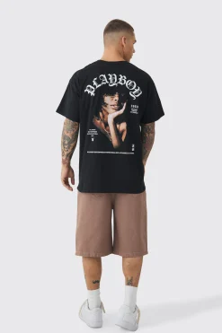 Oversized Playboy License Print T-shirt | BoohooMAN UK