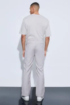 Oversized Pocket Flared Tailored Trousers | BoohooMAN UK