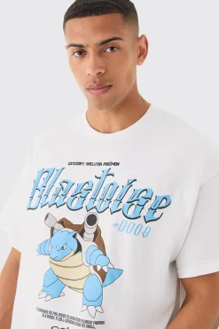 Oversized Pokemon Blastoise License T-shirt | BoohooMAN UK