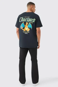 Oversized Pokemon Charizard License T-shirt | BoohooMAN UK