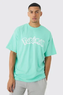Oversized Pokemon Extended Neck Squirtle License T-shirt | BoohooMAN UK