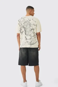 Oversized Pokemon Extended Neck License T-shirt | BoohooMAN UK